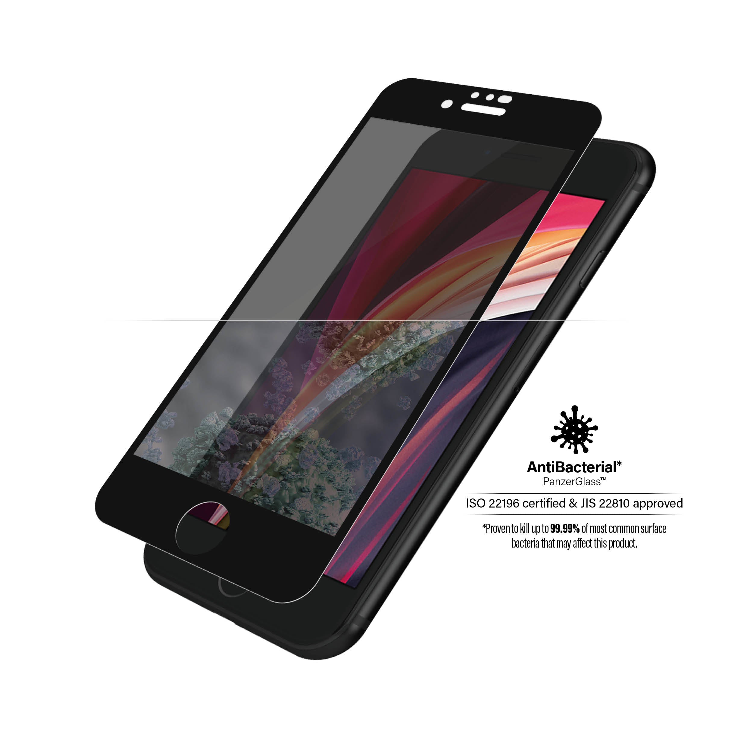 PanzerGlass iPhone SE (2020)/8/7/6 Case Friendly Privacy, Bl
