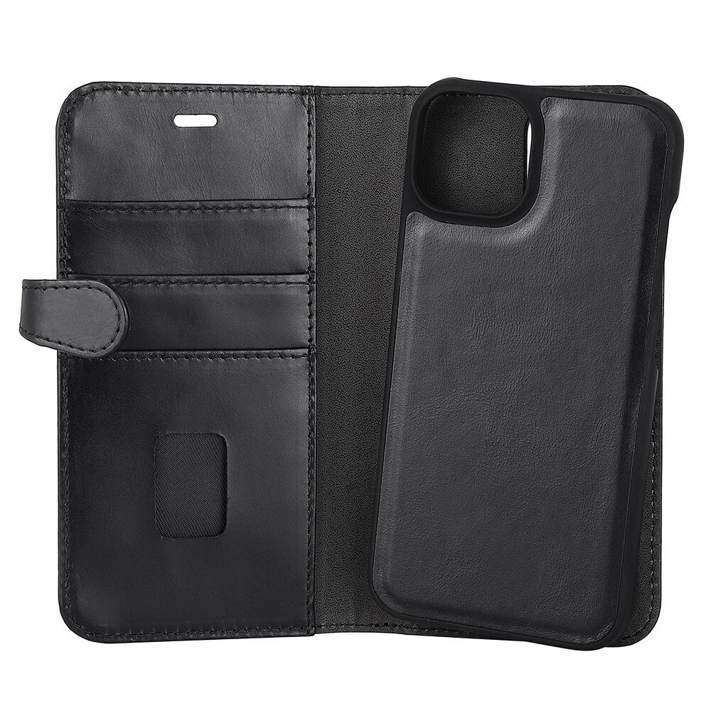 iPhone 13/14/15 Wallet Flip Cover 2in1 3 card – Sort – Buffalo - billede 5