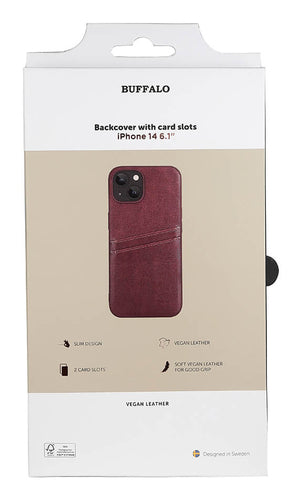 iPhone 13/14 Læder Cover med kortholder 2 6 1 – Brun – Buffalo