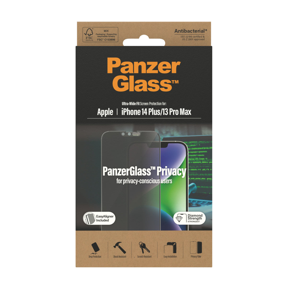PanzerGlass iPhone 14 Plus/13 Pro Max UWF Privacy - EOL - billede 3