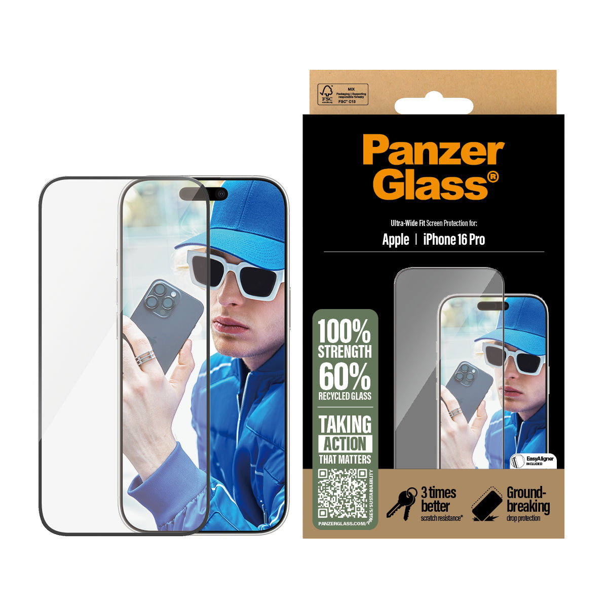 PanzerGlass iPhone 16 Pro Ultrawide Fit - billede 2