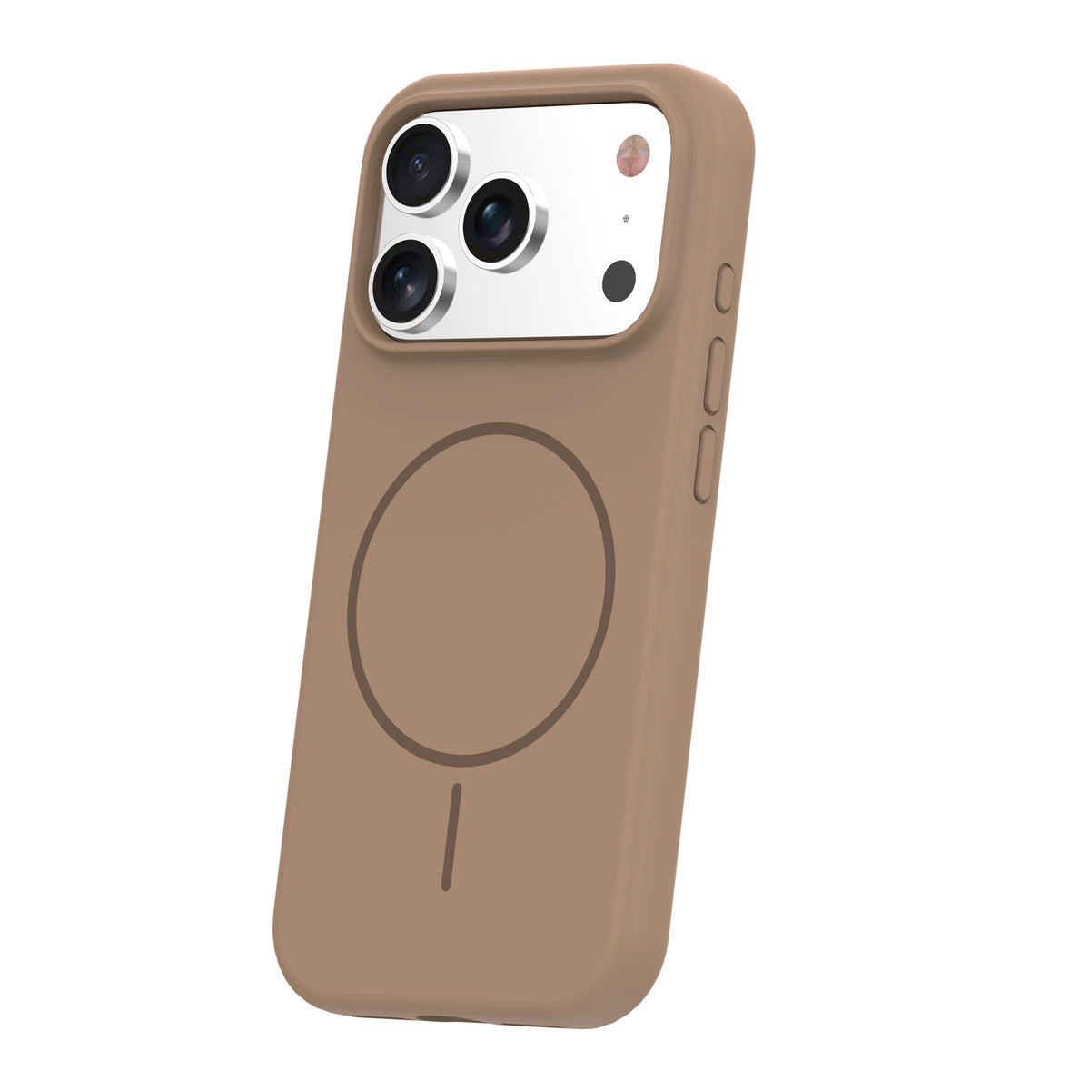 iPhone 17 Pro Max / 18 Pro Max MagSafe Cover Silicone Thin Mag – Brun - billede 3