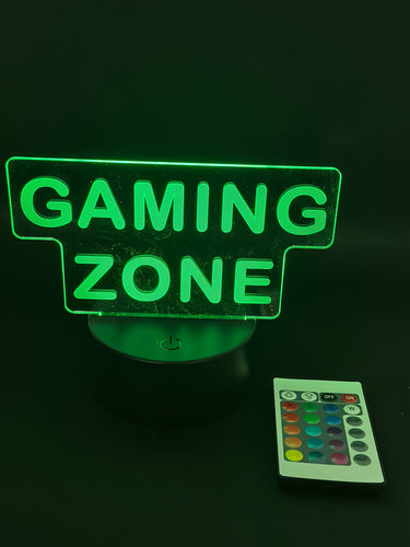 3D LED Lampe - Gaming Zone