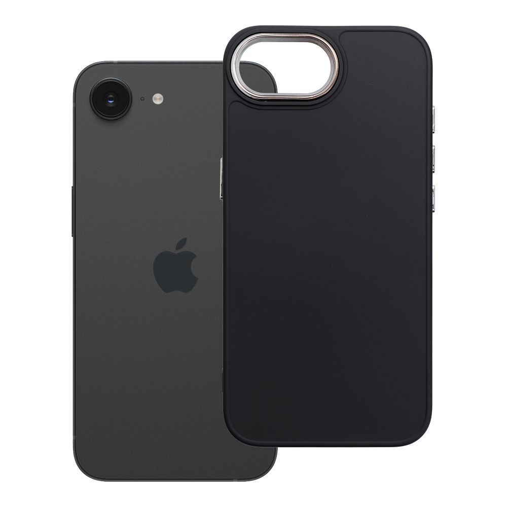 iPhone 16e / 17e Cover Frame – Sort/Sølv