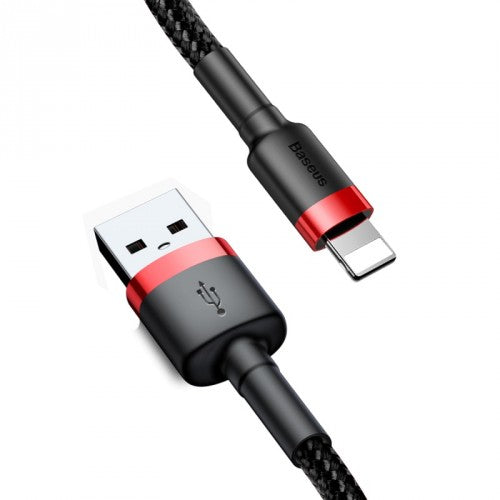 BASEUS USB Cable - Cafule CALKLF-B19 IPHONE lightning 1M 1.5A black-red - billede 2