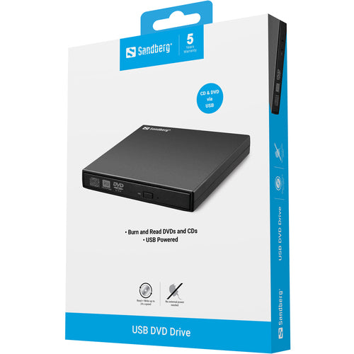 USB Mini DVD Burner, black