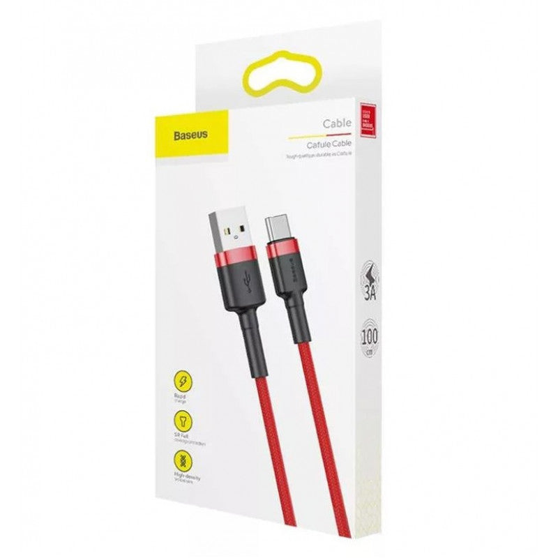 Kabel USBA/USBC 1m RD/BK - billede 5
