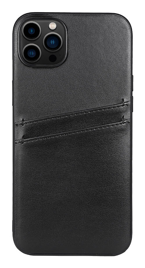 iPhone 14 Plus Læder Cover med kortholder 2 6 7 – Sort – Buffalo