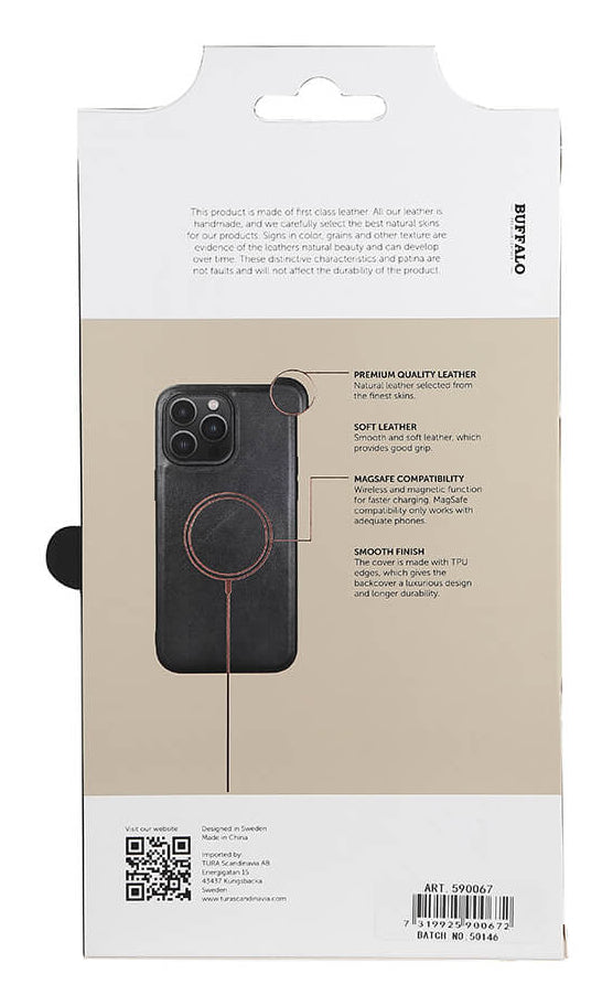 iPhone 14 Pro Max Læder Cover 6 7 – Sort – Buffalo - billede 4