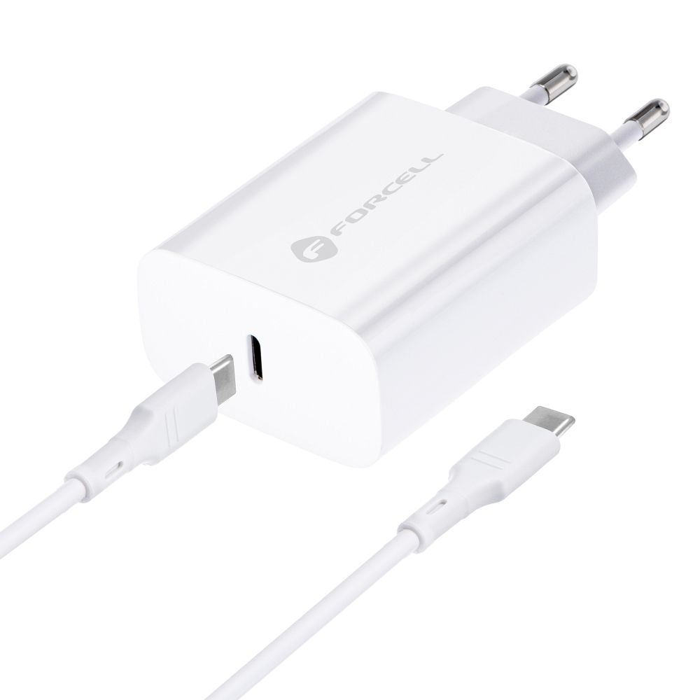 Væglader 25W USBC m/Kabel