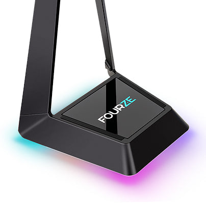 Fourze Headset Stand w/Qi, USB, RGB - billede 3