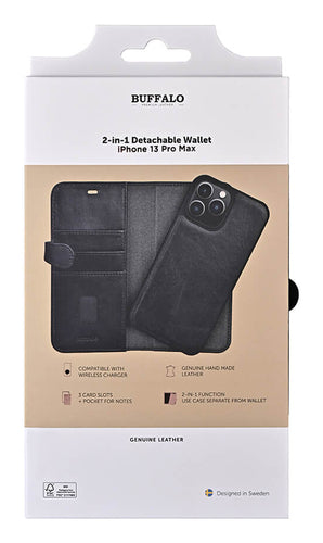 BUFFALO Wallet Læder Sort iPhone 13 Pro Max - EOL