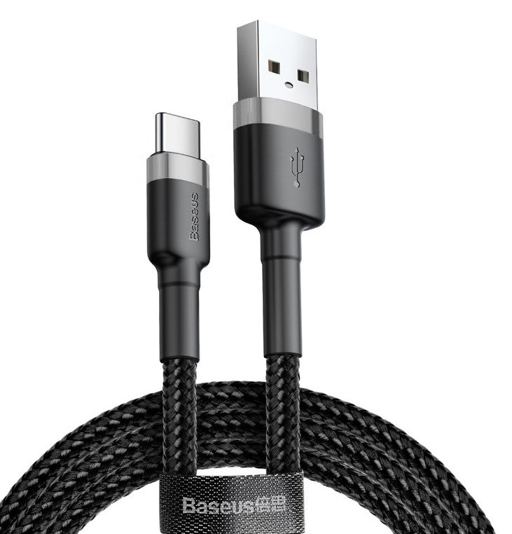BASEUS USB Cable - USB Type-C 3M 2A Cafule CATKLF-UG1 black-grey