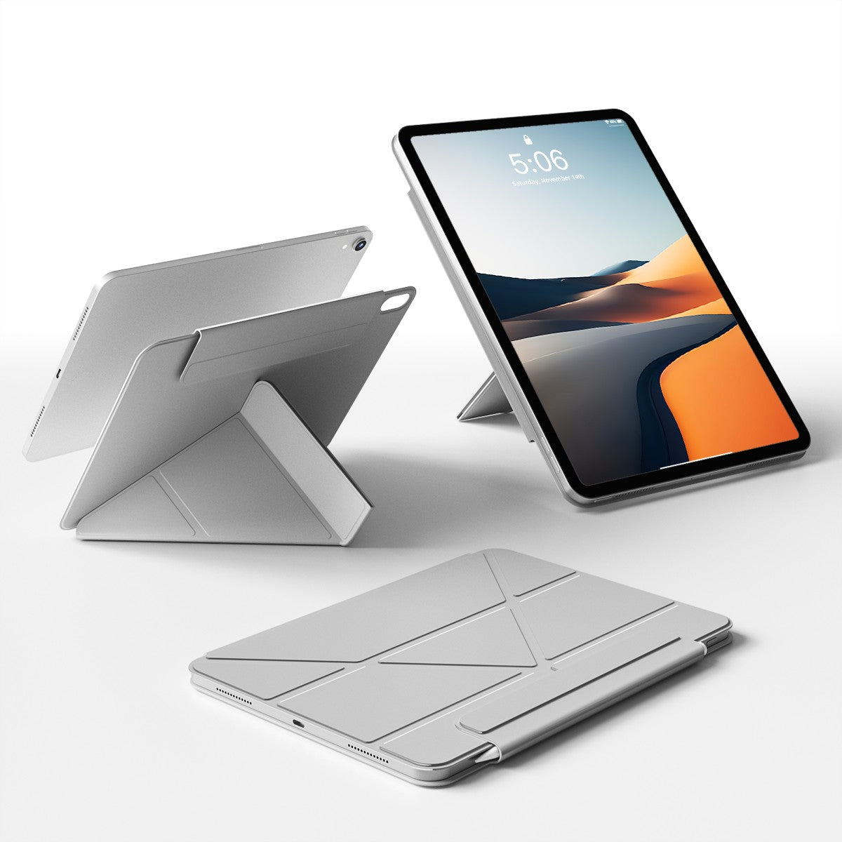 iPad 10,9 / Air4/5/11  Y-Fold  MAGNET  Grå