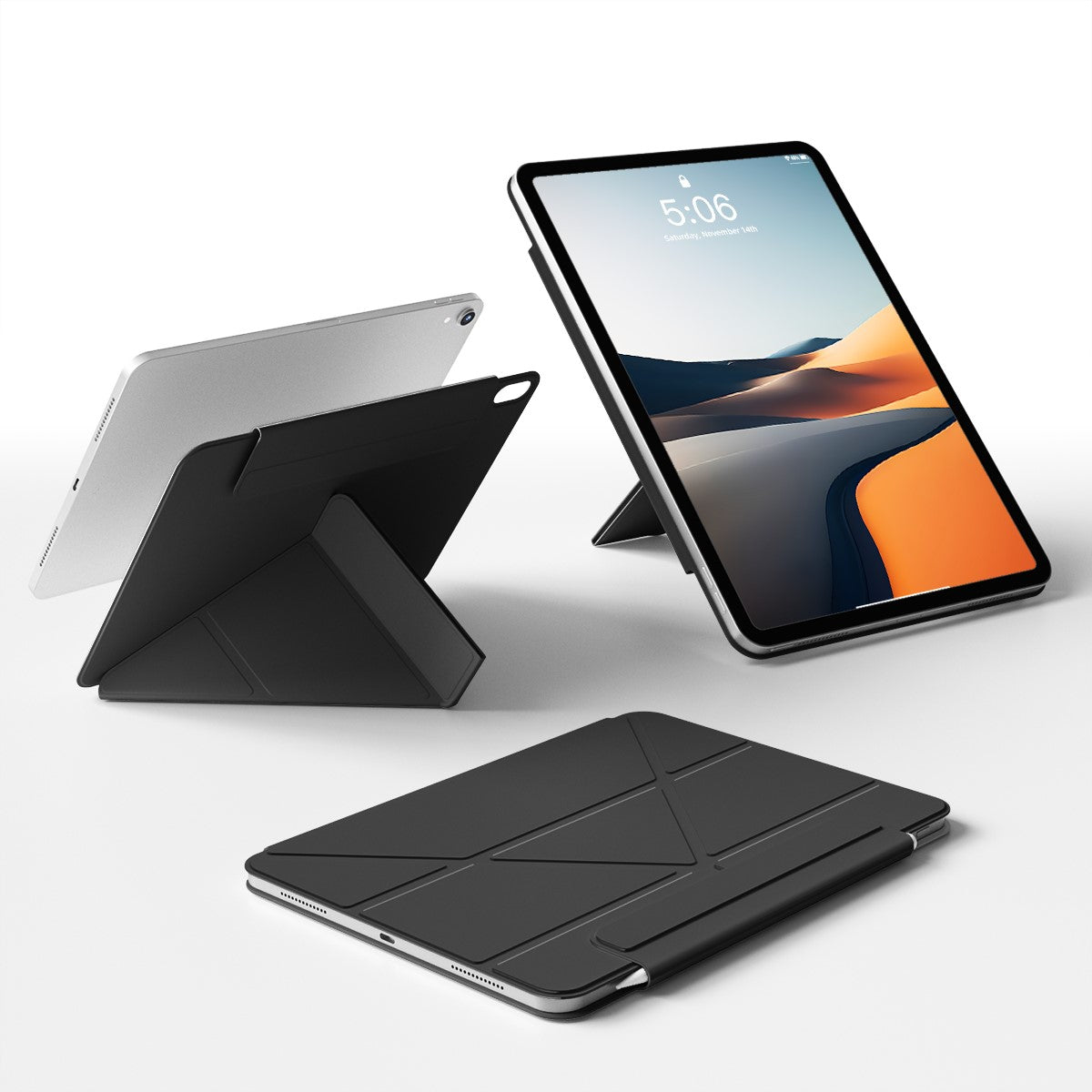 iPad 10,9 / Air 4 / 5 / 11 Y-Fold Magnet Cover – Sort
