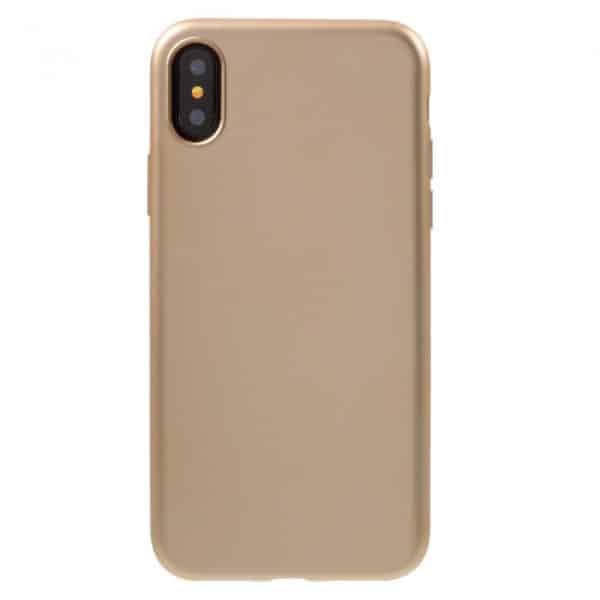 iPhone X Cover TPU Fleksibel gummi. Gold