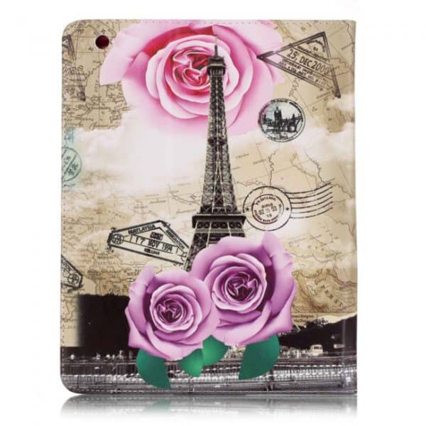 iPad 2/3/4 Flipcover. Eiffel tårnet og roser