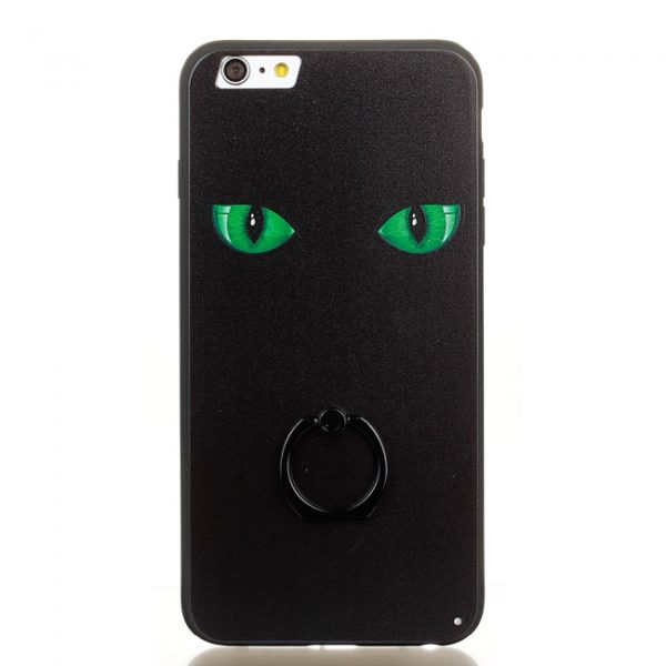 iPhone 6/6S Bagcover sort m. grønne øjne.