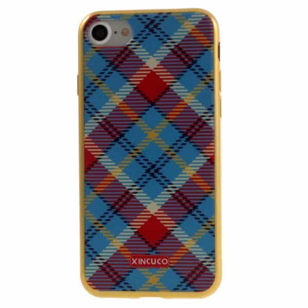 iPhone 7/8 TPU Cover. Skotskternet Rød/Blå