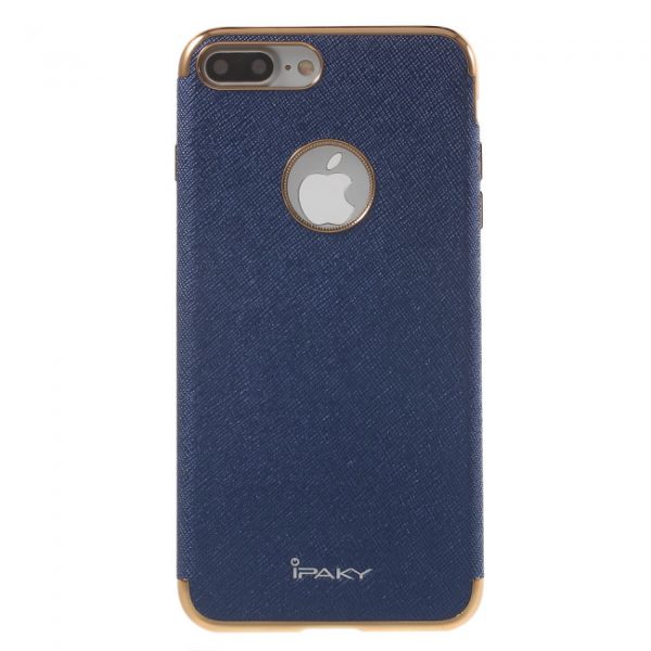iPhone 7+/8+ PU læder coated cover. Blå
