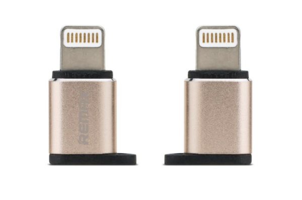 Micro USB til Lightning Adapter. Gold