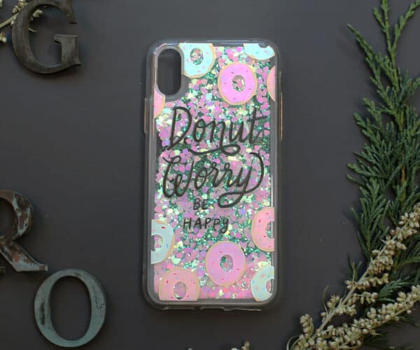 iPhone 7/8/SE2020 med flydende glitter, Donut