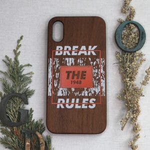 iPhone X/XS bagside i træ, Break The rules