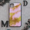 iPhone 11 Pro bagside i glas, Marmor, lyserød