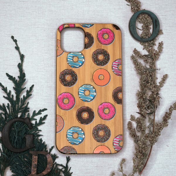 iPhone 11 Pro bagside i træ, Donuts