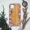 iPhone 11 Pro Max bagside i træ, Blomster