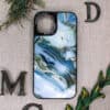 iPhone 12 Pro Max - Akryl Blå Granit